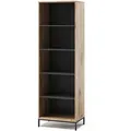 Vicco Bücherregal, Eiche, Holzwerkstoff, 5 Fächer, 60x180x40 cm, Wohnzimmer, Regale, Bücherregale