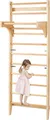 VEVOR schwedisches Leiterwand 10-stufiges Indoor-Klettergerüst aus Massivholz, 100 kg belastbare Indoor-Spielplatz-Kletterleiter Turnreck mit Klimmzugstange – Ideales Geschenk für Kinder