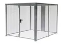 Bauer Lagerbox LBM 3000, abschließbar, Doppelflügeltor, B 3010 x H 1985 mm, zur Bodenbefestigung, Baukastensystem, B 2450 x T 5885 x H 2100, feuerverzinkt 665230