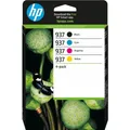 HP Hewlett-Packard 937 CMYK Original Ink Cart 4-Pack, 937 (CMYK) (6C400NE#LS1)