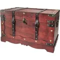 HMF 6400-160 Schatztruhe Schatzkiste Holztruhe Schloss 60 x 35 x 38 cm Frankreich