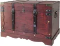 HMF Schatztruhe aus Holz Frankreich 60cm Schatzkiste Truhe Holztruhe Holzkiste