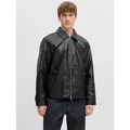 Jack & Jones Bikerjacke JJECASABLANCA PU JACKET NOOS mit Fronttaschen schwarz S (48)