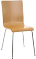 CLP Besucherstuhl Pepe, ergonomisch geformter Holzsitz & Metallgestell