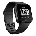 Fitbit Versa 34 mm aluminium schwarz am Silikonarmband schwarz [Wi-Fi]