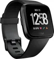Fitbit Versa 34 mm aluminium schwarz am Silikonarmband schwarz [Wi-Fi]