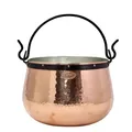 CopperGarden Kupferkessel 10 L mit Henkel - Hexenkessel I Robuster Kessel aus verzinntem Kupfer: Ideale Wärmeleitung I Lebensmittelechter Feuerkessel für Gulasch/Feuerzangenbowle uvm.