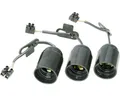 3x Renovier Fassung vormontiert E27 bis max 75 Watt Leitung H03VV-F2x0,75mm² mit