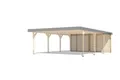Karibu Lamellen Rückwand für Leimholz Doppelcarport 540 x 200 cm