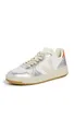 Veja Damen V-10 Sneaker, Weiß Pierre Silver, 37.5 EU
