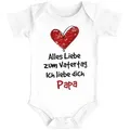 MoonWorks Body Baby Body Alles Liebe zum Vatertag Geschenk Papa Vatertagsgeschenk weiß 6-12 Monate