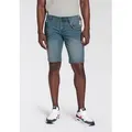 Bruno Banani Jeansshorts (Set, 2-tlg., mit Band) bequemer Sitz, gerade Beinform, mit praktischen Taschen blau 33