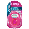 Gillette Venus Extra Smooth Snap Rasierer Damen mit Feuchtigkeitsstreifen für Hautschutz, Damenrasierer + 1 Rasierklinge
