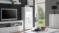 Vitrine Bianco Highboard Glasvitrine Standvitrine Schrank in weiß Hochglanz