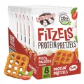 Lenny & Larry's - Fitzels Protein Pretzels (8 x 85g) – Pizza Palooza – 20g Eiweiß pro Portion – Protein-Brezeln mit Pizzageschmack – Vegan – Ideal für unterwegs oder nach dem Training