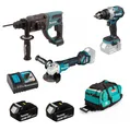 Makita Combo Set 18V Akku Handwerker 18V Combo Kit DGA467 DHR202 DHP489 7tlg.