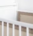 Loolay Babybett Atmungsaktiv 2 TLG. Netzstoff BETTUMRANDUNG für 140x70 o.120x60cm Bett, 120 x 30 o. 110 x 30 cm Umrandung für Babybett Sprossen Bett Schutz