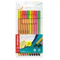 (0,69€/Stück) Neon 10er Set Stabilo Fineliner und Fasermaler