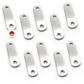 Euro Tische Flachverbinder Edelstahl Lochblech 60mm für Innen und Außenbereich, Holzverbinder Verzinkt für Hartholzkonstruktion und Holzgeländern, 10Stück (1Packung)