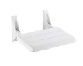 WENKO 17937100 Duschklappsitz Secura - 120 kg Tragkraft, Kunststoff - Polypropylen, 32 x 19 x 36 cm, Weiß