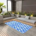 Outdoor-teppich Arakil Weiß Und Blau 80x150 Cm Pp Vidaxl