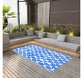 vidaXL Teppich, Outdoor-Teppich ARAKIL Weiß und Blau 80x150 cm PP