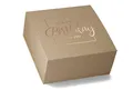 ideas in boxes Premium Geschenkbox Geburtstag, Geschenkkarton, Magnetbox, Magnetfaltbox, Geschenkverpackung für Geburtstag mit Schriftzug, 22x22x10cm, Natur mit Kupfer