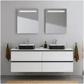 Duravit Waschbecken DuraMaui, 40x40x10,5 cm, aus Mineralguss – Farbe wählbar schwarz