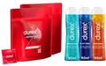 Durex Kondome Gefühlsecht Classic, 2 x 40 Stück + 3 x 50ml Gleitgel Wärmend, Prickelnd, Play Feel