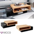 Couchtisch Sofatisch Beistelltisch Bari Anthrazit/Goldkraft Kaffeetisch Vicco