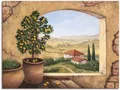 Artland Wandbild Fenster in der Toskana, Fensterblick (1 St), als Alubild, Outdoorbild, Leinwandbild, Poster, Wandaufkleber