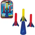 Günther Fluggerät 1557 Pump Rocket, Raketenspiel mit 3 Schaumstoffraketen, Länge 15 cm
