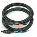 Solarkabel 6mm2 Schwarz Profi-verbindungskabel Mit Stecker Für Laderegler Solarmodule Verteiler Gak 1m - 6mm2