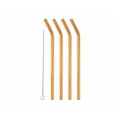 LYNGBY-GLAS Trinkhalme geknickt Amber 4er Set, 21.5 cm, (4-tlg) braun