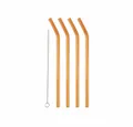 LYNGBY-GLAS Trinkhalme geknickt Amber 4er Set, 21.5 cm, (4-tlg)