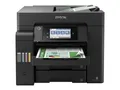 Epson EcoTank ET-5800 - Multifunktionsdrucker - Farbe - Tintenstrahl - A4 (210 x 297 mm) (Original) - A4 (Medien) - bis zu 25 Seiten/Min. (Drucken) - 550 Blatt - 33.6 Kbps - USB 2.0, LAN, Wi-Fi(ac) - Schwarz