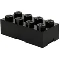 Room Copenhagen Lunchbox LEGO® 8 Schwarz, mit 8 Noppen, Baustein-Form schwarz
