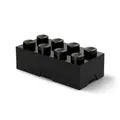 Room Copenhagen 5706773402335 Lego Brotdose mit 8 Noppen, Kleine Aufbewahrungsbox, Stiftebox, schwarz, Black, one size