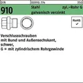 Verschlußschraube DIN 910 Bund/Außen-6-kt G 3/8 A Stahl galv.verz. 50St.
