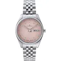 Dugena 4461033 Damen-Armbanduhr, Edelstahl-Gehäuse, Metall-Armband - Silber