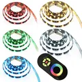 LED RGB Strip Streifen Set - 30 LEDs pro Meter mit Touch Fernbedienung Schwarz 2 Meter
