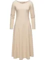 Ragwear Damen Jersey Shirtkleid Langarm Sweatkleid Winterkleid Appero Long Beige Melange Gr. M