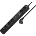 Connect Eco-Line WiFi Steckdosenleiste 6-fach schwarz, 1,5 m Kabel, Sprachsteuerung, Timer, App