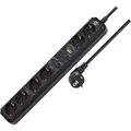 brennenstuhl Connect Eco-Line 6-fach Steckdosenleiste 1,5 cm schwarz