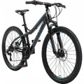 BIKESTAR Hardtail Aluminium Mountainbike 26 Zoll, 21 Gang Shimano Schaltung mit Scheibenbremse | 16 Zoll Rahmen MTB Erwachsenen- und Jugendfahrrad ... - Schwarz/Blau