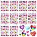 Oblique-Unique® Herz Sticker 630Stk Selbstklebend I Bunt I Glänzend I Scrapbooking Deko I Kinder I Geburtstag