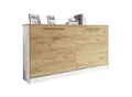 VCM Schrankbett H. 114 x B. 213 x T. 43 cm, Wandklappbett horizontal mit Lattenrost 90x200 cm, Bettschrank, Kommode Smalu