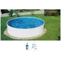 Rundpool KONIFERA "Usedom I inkl. Leiter & Einhängefilter", weiß, H:90cm Ø:300cm, Schwimmbecken, in verschiedenen Größen erhältlich