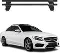 Menabo Dachträger für Mercedes C Klasse W205 Limo 2014-2021 75kg Alu Schwarz 2x