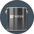 TADESSI Wandfarbe Blau - Taupe - abwaschbare Innenfarbe matt - Dispersionsfarbe - Geruchsarm und Lösemittelfrei - 1 Liter Gebinde